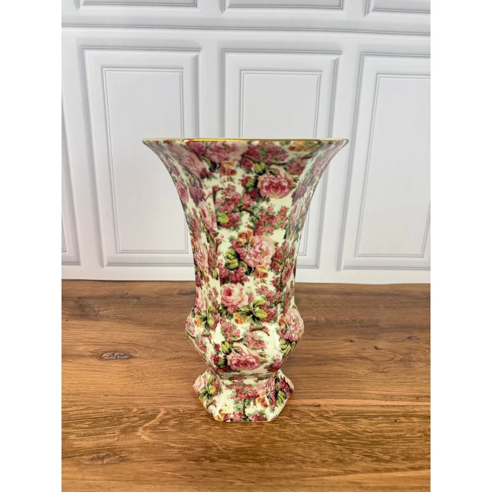 Vintage Formalities 1980s Baum Bros‎ Rose Chintz 10
